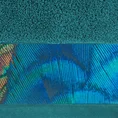EWA MINGE Ręcznik CAMILA z bordiurą zdobioną designerskim nadrukiem - 50 x 90 cm - turkusowy 2