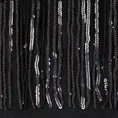 Zasłona JASPER z welwetu zdobiona połyskującym pasem cekinów - 140 x 250 cm - czarny 8