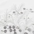 Bieżnik MARIT zdobiony haftowaną aplikacją z koralikami - 40 x 180 cm - biały 2