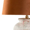 Lampa stołowa STELA na podstawie z betonu z abażurem z lśniącego welwetu - 32 x 39 x 66 cm - rudy 4