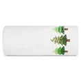 Ręcznik świąteczny SANTA 17 bawełniany  z haftem z choinkami - 50 x 90 cm - biały 3