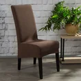 DESIGN 91 Pokrowiec na krzesło wodoodporny o strukturze kratki - 35 x 30 x 55 cm - brązowy 4