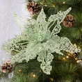 Świąteczny kwiat dekoracyjny z ażurowej tkaniny - ∅ 16 cm - miętowy 1