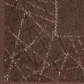 Dywanik łazienkowy NIKA z bawełny, dobrze chłonący wodę z geometrycznym wzorem wykończony błyszczącą nicią - 50 x 70 cm - brązowy 4