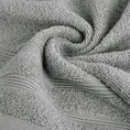 Ręcznik ALINE klasyczny z bordiurą w formie tkanych paseczków - 50 x 90 cm - srebrny 5
