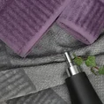 ELLA LINE Ręcznik MIKE w kolorze turkusowym, tkany w krateczkę z welurowym brzegiem - 50 x 90 cm - turkusowy 6