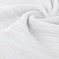 Ręcznik bawełniany MIRENA w stylu boho z frędzlami - 70 x 140 cm - biały 5