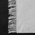 Koc AKRYL  miękki w dotyku dwustronny koc bawełniano-akrylowy z frędzlami popielato-czarny - 220 x 240 cm - srebrny 3