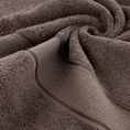 Ręcznik LIANA z bawełny z żakardową bordiurą przetykaną złocistą nitką - 30 x 50 cm - jasnobrązowy 5