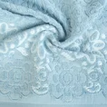 Ręcznik z żakardowym motywem roślinnym - 70 x 140 cm - niebieski 5