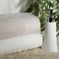 Ręcznik STELLA z bawełny z żakardową bordiurą z drobnymi punkcikami - 50 x 90 cm - kremowy 4