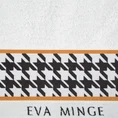 EVA MINGE Ręcznik MINGE 1 z bordiurą zdobioną fantazyjnym nadrukiem w pepitkę - 50 x 90 cm - biały 2