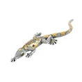 Figurka dekoracyjna jaszczurka zdobiona srebrno-złota - 21 x 8 x 3 cm - złoty 3
