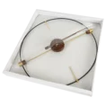 Dekoracyjny zegar ścienny z metalu w nowoczesnym minimalistycznym stylu - 60 x 5 x 60 cm - czarny 5