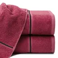 Klasyczny ręcznik BAMBO z paskiem - 50 x 90 cm - czerwony 1