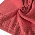 Ręcznik z bordiurą w groszki - 70 x 140 cm - czerwony 5
