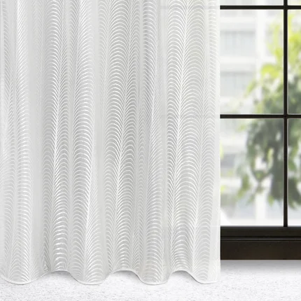 Dekoracja okienna KAMILA z żakardowym wzorem Dekoracja okienna KAMILA z żakardowym wzorem - 140 x 250 cm