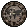 Dekoracyjny zegar ścienny w stylu kolonialnym - 60 x 5 x 60 cm - czarny 1