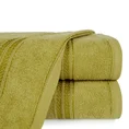 Ręcznik LORI z bordiurą podkreśloną błyszczącą nicią - 30 x 50 cm - oliwkowy 1