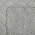 Narzuta LUIZ 8 welwetowa pikowana metodą hot press wzór geometryczny - 170 x 210 cm - srebrny 3
