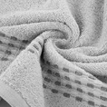 Ręcznik RIVA chłonny i wytrzymały z przeplataną bordiurą - 50 x 90 cm - srebrny 5