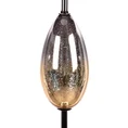 LIMITED COLLECTION Lampa stojąca PEONIA 5 z podstawą łączącą szkło i metal oraz welwetowy abażur PASJA CZERNI - ∅ 43 x 157 cm - czarny 5