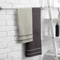 Ręcznik FARGO z bordiurą podkreśloną melanżowymi paskami - 50 x 90 cm - ciemnomiętowy 4