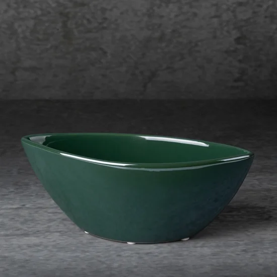 Misa ceramiczna BENTO o kształcie łódki - 20 x 8 x 8 cm - turkusowy