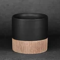 Osłonka ceramiczna na donicę MILI 3 dwukolorowa - ∅ 11 x 10 cm - czarny 1
