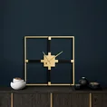 Dekoracyjny zegar ścienny z metalu w stylu nowoczesnym, kwadratowy - 40 x 5 x 40 cm - czarny 9