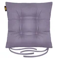 ADORE dwustronna welurowa poduszka siedziskowa na krzesło z czterema pikowaniami, gramatura 195 g/m2 - 40 x 40 x 8 cm - liliowy 2