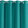 DESIGN 91 Zasłona ADORE z jednobarwnej gładkiej tkaniny - 140 x 250 cm - turkusowy 4