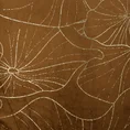 Bieżnik BLINK 15 z welwetu z delikatnymi jasnozłotymi liśćmi lilii wodnej - 35 x 220 cm - brązowy 5