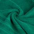 Ręcznik VITO z bawełny podkreślony żakardowymi paskami - 70 x 140 cm - ciemnozielony 5