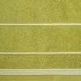 Ręcznik z bordiurą w formie sznurka - 50 x 90 cm - oliwkowy 2