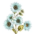 Gałązka niebieskich słoneczników kwiat sztuczny dekoracyjny - ∅ 9 x 70 cm - turkusowy 1