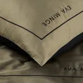 EVA MINGE Komplet pościeli EVA 10 D z najwyższej jakości makosatyny bawełnianej z nadrukiem logo EVA MINGE i haftowanym ozdobnym paseczkiem - 220 x 200 cm - beżowy 6