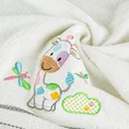 DIVA LINE Ręcznik BABY dla dzieci z kapturkiem i haftem z żyrafą - 100 x 100 cm - biały 4