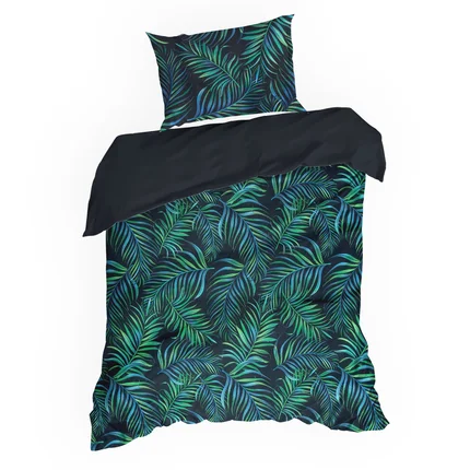 DESIGN 91 Komplet pościeli PALMS 1 z mikrowłókna z nadrukiem palmowych liści DESIGN 91 Komplet pościeli PALMS 1 z mikrowłókna z nadrukiem palmowych liści - 140 x 200 cm
