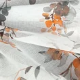 Zasłona RIKI z etaminy z jesiennym motywem botanicznym - 140 x 250 cm - rudy 9