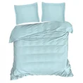 NOVA COLOUR Poszewka na poduszkę bawełniana z satynowym połyskiem i ozdobną kantą - 70 x 80 cm - błękitny 6