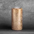 Świecznik ceramiczny EDITA z nakrapianym złotym wzorem - ∅ 8 x 15 cm - złoty 1
