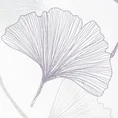 NOVA PRINT GIFT Komplet pościeli GINKO  z wysokogatunkowej satyny bawełnianej z motywem liści miłorzębu w kartonowym opakowaniu na prezent - 220 x 200 cm - biały 4
