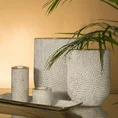Wazon ceramiczny VERDA  z drobnym wytłaczanym wzorem - 21 x 8 x 27 cm - biały 4