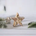 Figurka świąteczna Gwiazda z efektem kory - 10 x 8 x 10 cm - brązowy 1