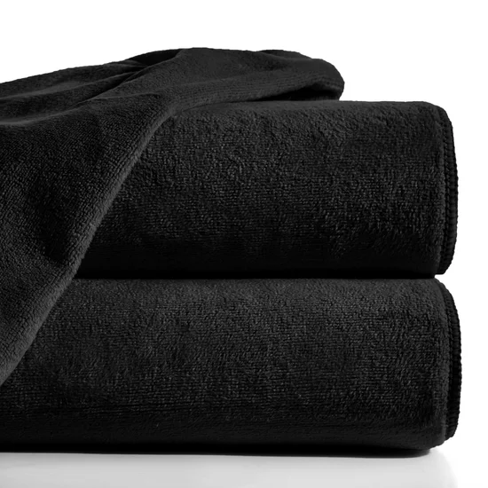 EUROFIRANY CLASSIC Ręcznik AMY szybkoschnący z mikrofibry - 70 x 140 cm - czarny