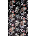 Zasłona gotowa ALANI z welwetu z pięknym nadrukiem kwiatów - 140 x 270 cm - czarny 7