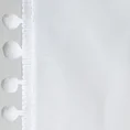 Firana z etaminy obszyta tasiemką z pomponami - 140 x 270 cm - biały 6