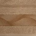 EUROFIRANY CLASSIC Ręcznik SYLWIA 2 z żakardową bordiurą z falującym wzorem - 70 x 140 cm - brązowy 2