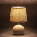 Lampka stołowa LUKA na kulistej ceramicznej podstawie z abażurem z matowej tkaniny - ∅ 15 x 22 cm - popielaty 3